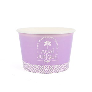 Vaso de Papel Kraft Personalizable, Biodegradable, Desechable, de Pared Simple, para Helado, Impermeable, con Logotipo Impreso y Tapa de Plástico - Product Image 2