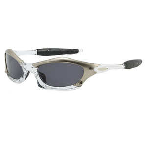 Nuevas gafas de sol de ciclismo antivaho UV400 de moda transfronterizas con marco semimetálico de correa ajustable para hombres - Product Image 6