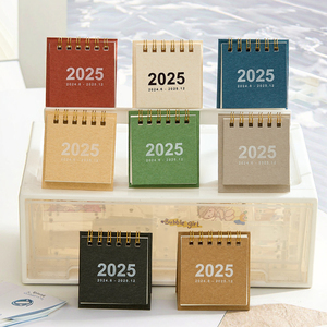 2025 2026 Custom Printed Paper Desk Calendar Table Design for Office Use Features Date Clock Display Promotion Use Advent Style