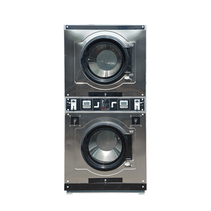 Lave-linge commercial automatique à monnayeur en acier inoxydable, capacité 12kg, 15kg, 20kg, double monnayeur, le plus vendu - Product Image 3