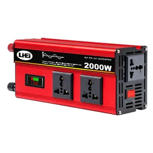 Inverter gelombang sinus murni dc ac, inverter daya terus menerus 12 hingga 240v 1000 w 1000watt 2KW 12v sampai 240v