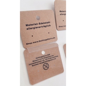 Mới đến trong suốt PVC đồ trang sức thời trang đóng gói thẻ Bông tai thẻ hiển thị với giấy kraft - Product Image 6