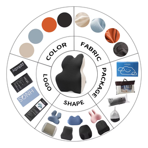 Personalización respaldo y coxis silla de oficina comodidad espuma de memoria ergonómica alto bajo soporte coche cojín trasero asiento <span class=keywords><strong>para</strong></span> dolor de espalda - Product Image 6