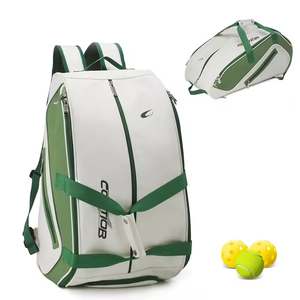 Sac <span class=keywords><strong>de</strong></span> raquette <span class=keywords><strong>de</strong></span> pickleball personnalisé 50-70L, sac à dos portable en cuir PU avec compartiment pour chaussures, pour hommes et femmes, pour le sport - Product Image 2