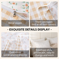 Vente en gros de draps de lit personnalisés en coton 100% - Ensemble de literie 4 pièces - Housse de couette - Taille King Size - Taille Queen Size - Taille Full - Super doux - Luxe