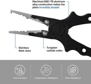 6.5 Inch Aluminium <strong>Fishing</strong> <strong>Pliers</strong> with Tungsten Cutter - Product Image 4