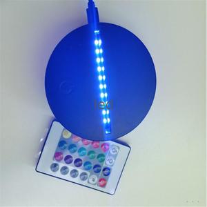 LED 24 touches télécommande Illusion 3D veilleuse <span class=keywords><strong>Table</strong></span> de nuit lampe de bureau Base éclairage de la maison 16 couleurs changeantes - Product Image 3