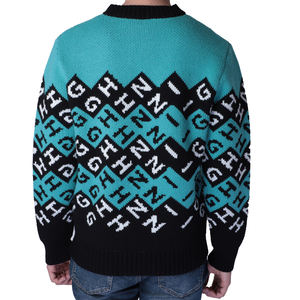 เสื้อสเวตเตอร์ถักสำหรับผู้ชายเสื้อสเวตเตอร์ถักแบบสตรีทแวร์ผ้าแจ็คการ์ดสำหรับฤดูหนาวออกแบบได้ตามต้องการ - Product Image 3