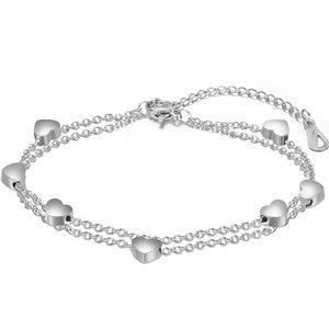 แฟชั่นทอง 24 K สร้อยข้อมือหัวใจผู้หญิงสแตนเลสสร้อยข้อมือหัวใจ - Product Image 2