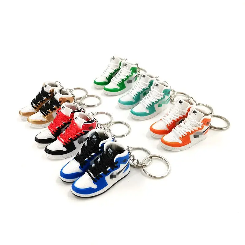 3D Mini Sneakers Keychain PVC Plastic Sport Shoes Keychain