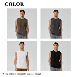 Tops en modal respirant pour hommes, amples et rafraîchissants, pour la course à pied, le basketball, l'entraînement, <span class=keywords><strong>débardeur</strong></span> personnalisé pour hommes, t-shirt sans manches, <span class=keywords><strong>débardeur</strong></span> de fitness - Product Image 3