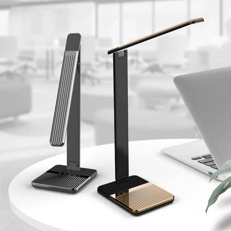 Wiscoon उच्च गुणवत्ता सीखने डेस्क कार्यालय दीपक टेबल लैंप Foldable दीपक बैंगनी छोटे
