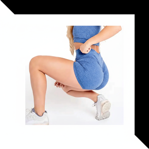 Pantalones cortos de yoga personalizados sin costuras de alta calidad para mujer, gimnasio, entrenamiento, deporte, ropa deportiva, transpirable, activo, OEM, Pakistán, patrón a cuadros - Product Image 1