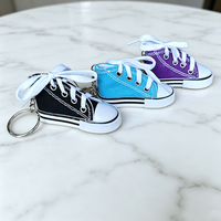 Gantungan Kunci Sepatu Basket Kanvas Mini 3D dan Gantungan Kunci Sepatu untuk Tas Ransel Hadiah Olahraga