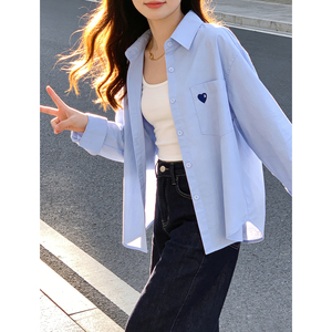 เสื้อเชิ้ตแขนยาวสีขาวลำลองคุณภาพสูงสำหรับผู้หญิง ปี 2026 แฟชั่นยอดนิยม ปักลายเล็กน้อย จากโรงงานผู้ผลิต - Product Image 5