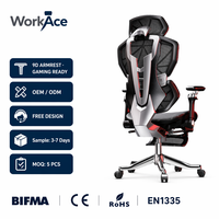 Chaise de jeu ergonomique grise du fabricant avec accoudoirs 9D et dossier en maille, idéale pour le bureau à domicile – Fournisseur en gros et exportateur