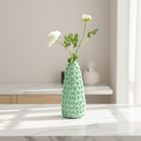 Vase de Pâques en céramique de haute qualité 2025 avec texture de coquille verte