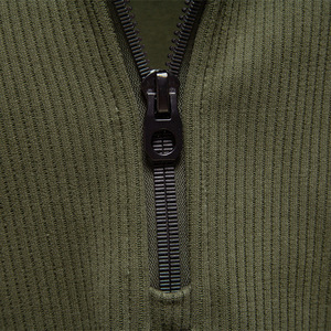 Nuova <span class=keywords><strong>Felpa</strong></span> Autunnale da <span class=keywords><strong>Uomo</strong></span> Stile Sportivo con Mezza Zip e Collo Alto, Misto Poliestere/Cotone, Maniche Raglan, Vestibilità Comoda - Product Image 3