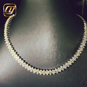 สร้อยคอแบบ Cuban Link ฮิปฮอป ชุบเงินแท้ 925 ประดับเพชร Moissanite 8.5 มม. คุณภาพ VVS ผ่านการทดสอบเพชร เหมาะสำหรับเครื่องประดับฮิปฮอป - Product Image 1