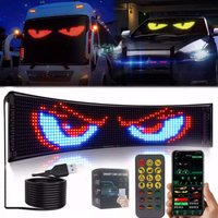 Panel de Matriz LED Flexible RGB Personalizable, Pantalla de Píxeles LED Programable, Luces LED de Ojos de Demonio para Autos y Camiones