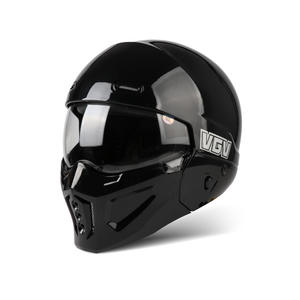 Nuovo Casco Integrale per <span class=keywords><strong>Moto</strong></span> in ABS con Design <span class=keywords><strong>Teschio</strong></span> Retrò e Chiusura Rapida per Uomini e Donne - Product Image 2