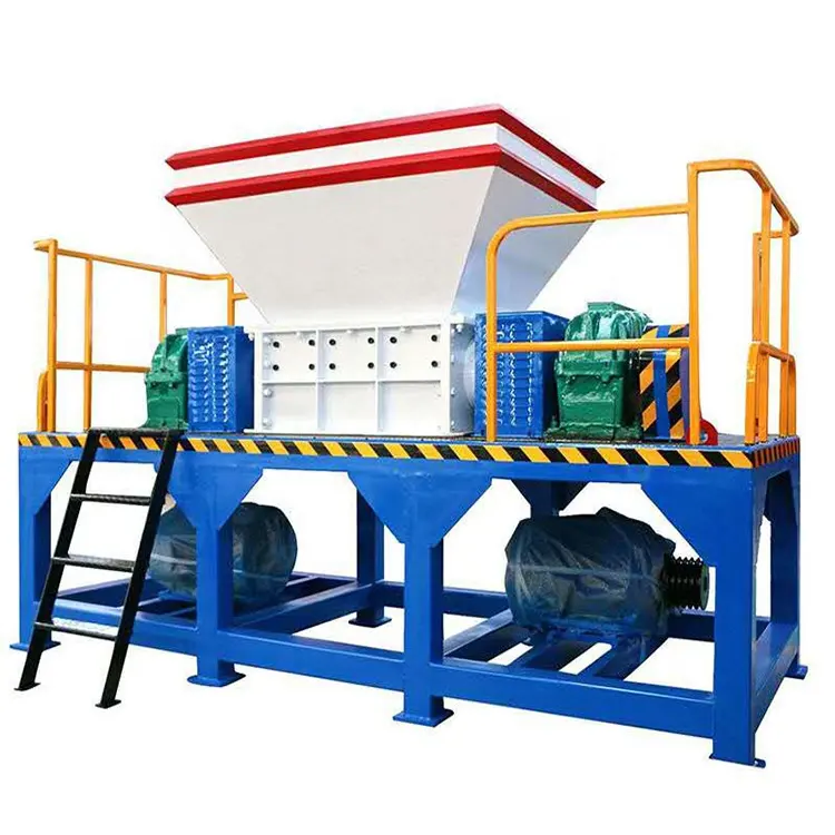 Waste tire rubber shredder waste plastic shredder machine