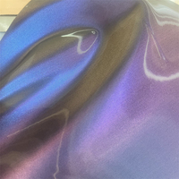 Tissu en cuir PU holographique imitation couleur radieuse imperméable pour meubles, sac décoratif, robe - pour matériaux d'artisanat textile
