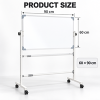 Tableau blanc magnétique double face personnalisé pour écriture, effaçable à sec, 48x36 pouces, pour bureau, salle de classe, maison, école