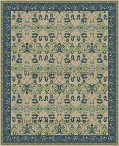 พรมขนสัตว์ออกแบบด้วยมือที่เป็นมิตรกับสิ่งแวดล้อมผ้าทอมือที่มีรูปแบบนามธรรมที่ไม่ซ้ำใครสินค้าใหม่ทำจากเครื่องจักร - Product Image 1