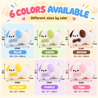 Jouets en silicone souple en forme de chiot avec nœud papillon, mignons, anti-stress, pour cadeaux et fêtes, vente en gros