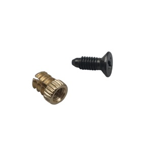 Écrou d'expansion M4 doré avec filetages interne et externe pour portes d'armoires, inserts à filetage métrique, entraînement à encoche cruciforme - Product Image 5