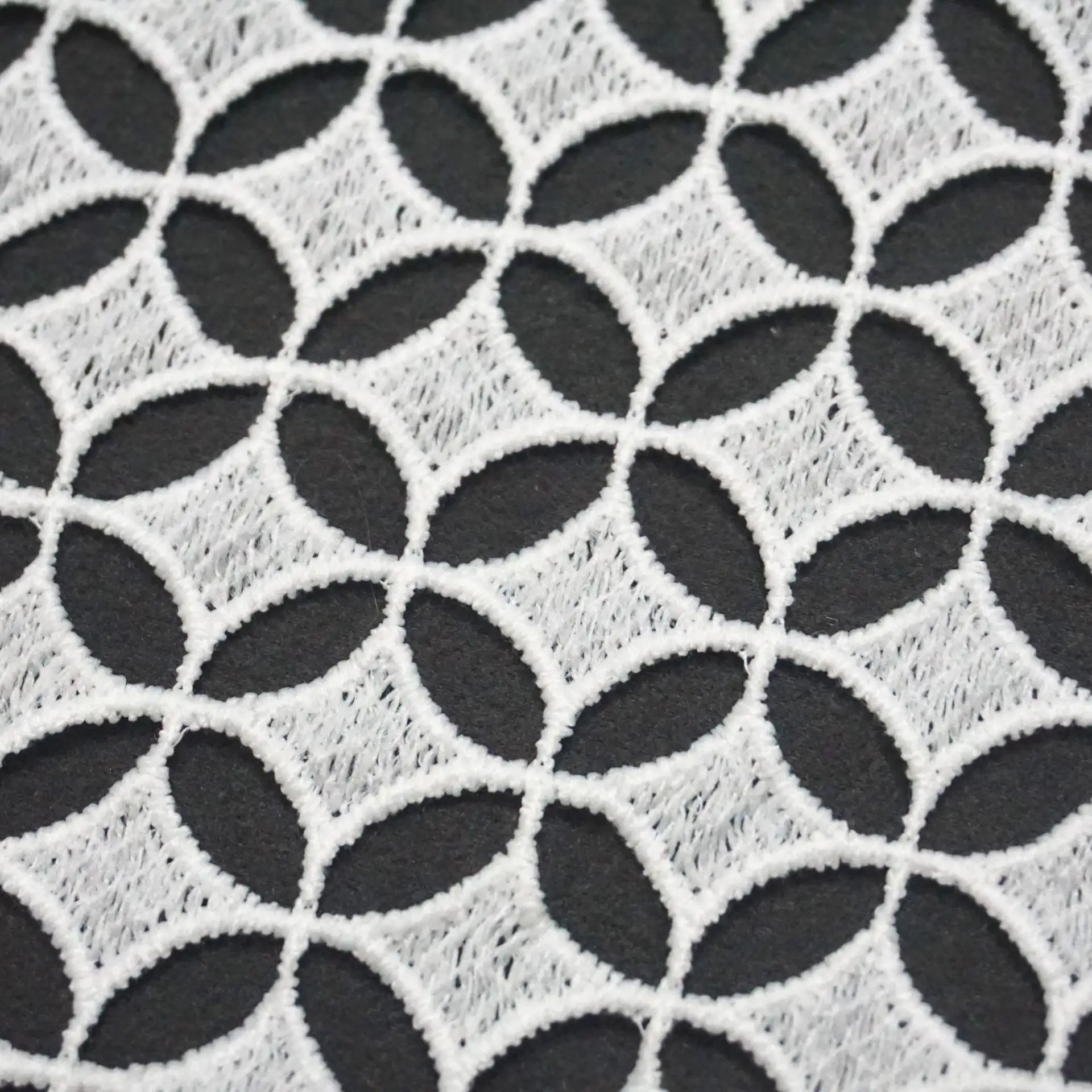 Cheerslife 100% Cotton Embroidered Lace Trim 30Cm Single Scallop Edge Side White Two Lace Design silk milk lace fabrics