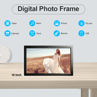 Pemutar Video iklan LCD ukuran besar, dudukan dinding LCD 18.5 inci, pemutar Video Digital dengan Input SD USB