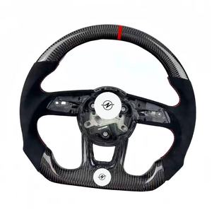 Volant en cuir et fibre de <span class=keywords><strong>carbone</strong></span> de haute qualité pour Audi A3/A4/A5/A6/A7/A8/A1/Q3/Q5/Q7 - Product Image 1