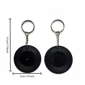 Llavero de lujo con reproductor de música NFC para discos de vinilo y CD, colgante acrílico con diseño de tocadiscos de vinilo, tarjeta de presentación NFC, regalo DIY - Product Image 1