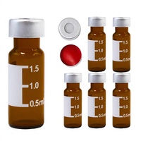 XZ LAB HPLC 2ML Vial Autosampler Model XZ11 Kaca Borosilikat Tutup Crimp dengan Segel 11mm (PTFE/Karet) 100 Buah