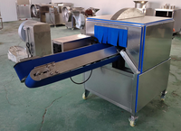 Fruit- en groentesnijmachine met motor & tandwiel voor fruitverwerkingsbedrijven (voor aardbeien, paprika's, citroenen, pompoenen, kool etc.)