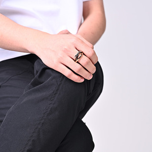 In acciaio inox ceramica tre anelli tre colori neutri maschio e femmina ad incastro tre anelli <span class=keywords><strong>collana</strong></span> coppia di deformabl - Product Image 4