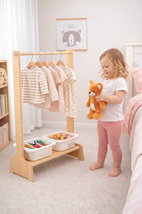 <span class=keywords><strong>Tableau</strong></span> de dessin et support multifonctionnel 4-en-1 en bois de pin pour enfants de 2 à 6 ans – Jouet éducatif et cadeau de peinture DIY - Product Image 6