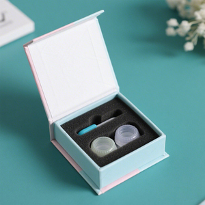 Free Design Wholesale Custom High-End Luxury Empty Paper Gift Boxes with UV Coating Embossing Sponge Liner for Contact Lens <b>Box</b> - Product Image 1