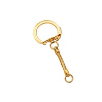 Boucle à ressort métallique avec chaîne serpent, anneau ouvert suspendu, connecteur porte-clés électroplaqué pour jouets en peluche, accessoires DIY