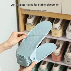 Organisateurs de Chaussures Pliables <span class=keywords><strong>en</strong></span> Plastique Supports de Rangement Étagères Économiseurs d'Espace - Product Image 4