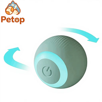 Juguete Interactivo Moderno para Perros y Gatos Petop, Pelota Automática con Rodamiento Inteligente, Evita Obstáculos, Recargable Tipo C, ABS, Juguete Inteligente para Mascotas