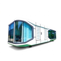 Villa Capsule Spatiale Préfabriquée Isolée et Résistante aux Intempéries, Idéale pour Base de Camping de Surf en Zone Côtière, Résistante aux Pulvérisations Salines