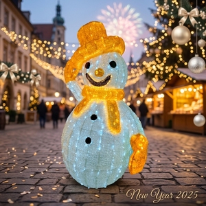 Reallife Taille Colle Bonhomme De Neige Vacances Décoration Intérieure/Extérieure LED Paysage 200w 24v 3D LED Motif Lumière - Product Image 1