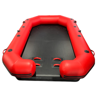 2025 nouveau bateau de pêche récréatif de soutien de plate-forme d'eau stable gonflable rouge personnalisé pour les loisirs et la pêche en famille