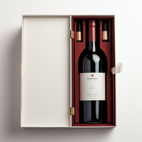 Carton rectangulaire rouge personnalisé et recyclable pour coffrets cadeaux de vin pour Noël – Meilleure boîte de Noël pour le réveillon