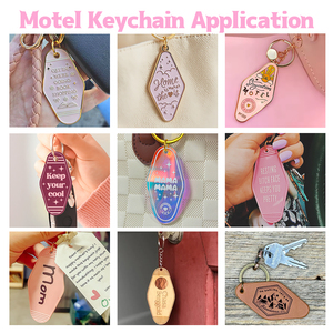 Rose <span class=keywords><strong>série</strong></span> mode suspendus accessoires porte-clés lettre initiale monogramme pendentif acrylique <span class=keywords><strong>motel</strong></span> hôtel porte-clés avec gland - Product Image 4