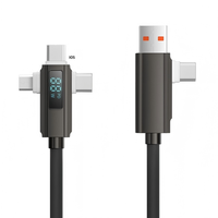 Câble de charge 6 en 1, charge rapide 65W, câble de charge multi-USB, cordon de charge multiple pour iPhone/Android/tablettes