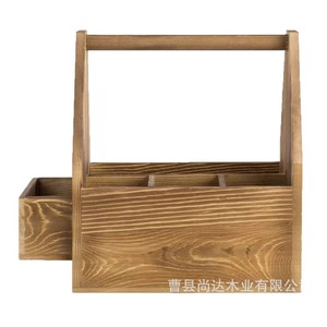 Caja de almacenamiento de madera maciza para escritorio, caja para cubiertos de cocina, caja de almacenamiento para cuchillos y tenedores de mesa de comedor, sala de estar - Product Image 5